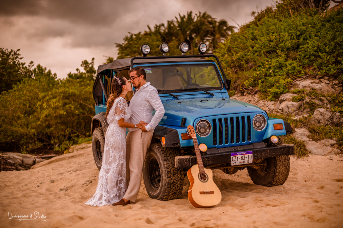 Trash the dress jeep